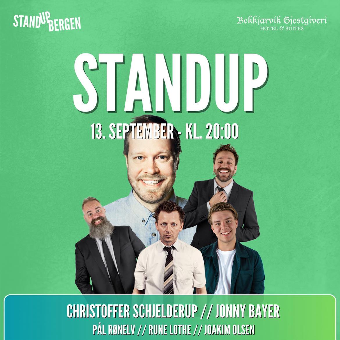 Standup, fredag 13. september